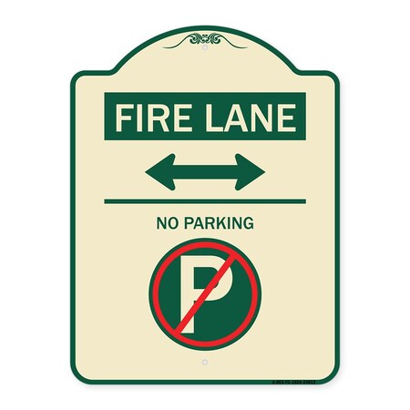 Fire Lane No Parking Heavy-Gauge Aluminum Architectural Sign